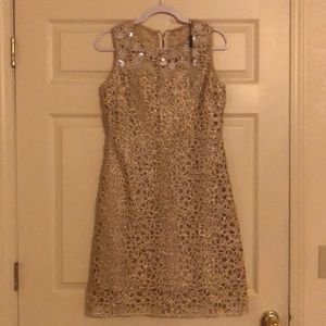 Elie Tahari Ophelia NWT size 4, gold dress